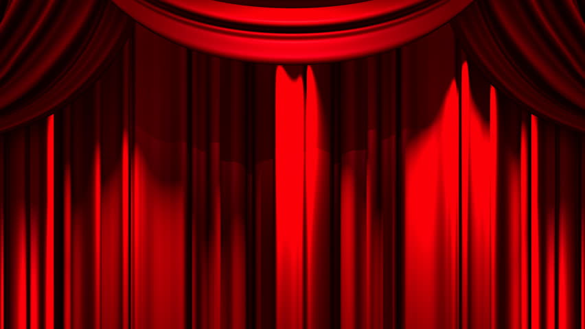Hd00 15red Stage Curtain On Black Background Loop Able 3d