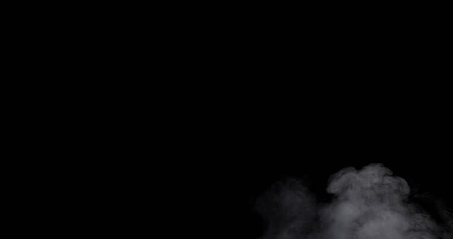 Smoke - 4K - Long. Beautiful Smoke Over A Black Background. Totally ...