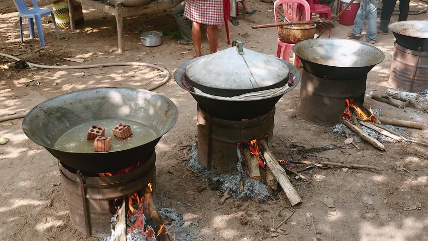Stock Of Wok Cooking On Large Charcoal 14517148 Shutterstock