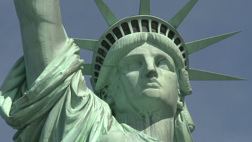 Statue Of Liberty Closeup, Aerial Shot Stock Footage Video 4657535 ...