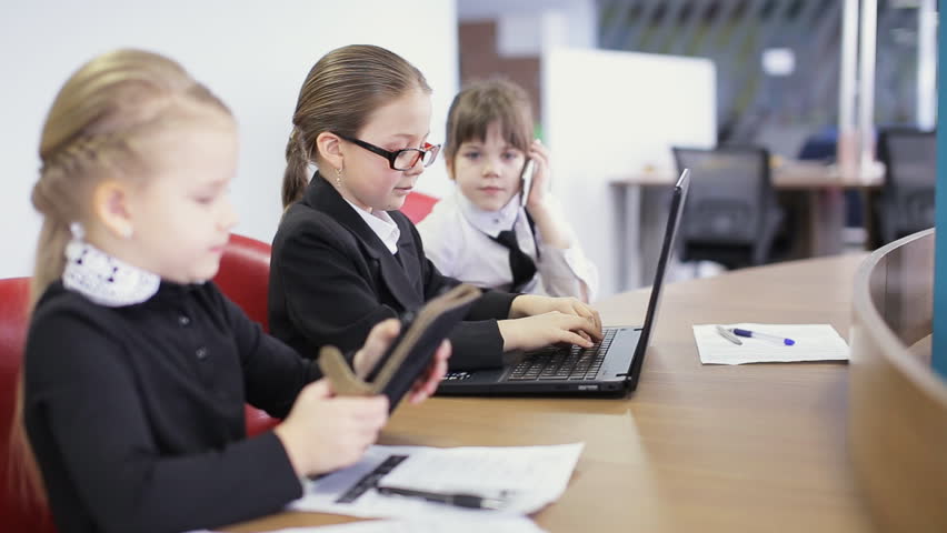 Little Office Kids Static Shot Stock Footage Video (100% Royalty-free)  15205618 | Shutterstock