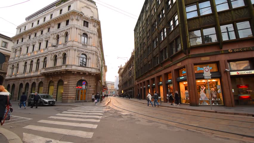 Stock video of milan, italy - mart 2016: street | 15465508 ...