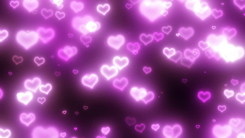 Spinning Glowing Love Heart Shapes, Loopable Stock Footage Video ...