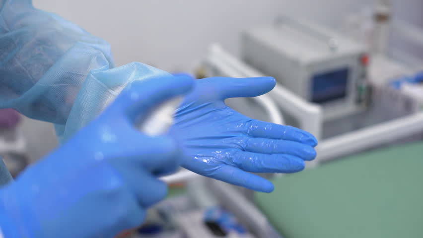 Guns and sperm Latex gloves video