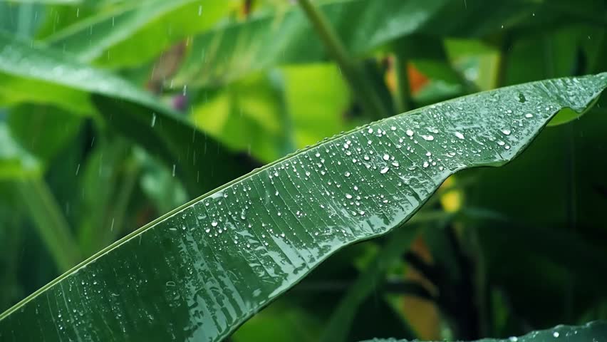 Image result for banana tree in the rain