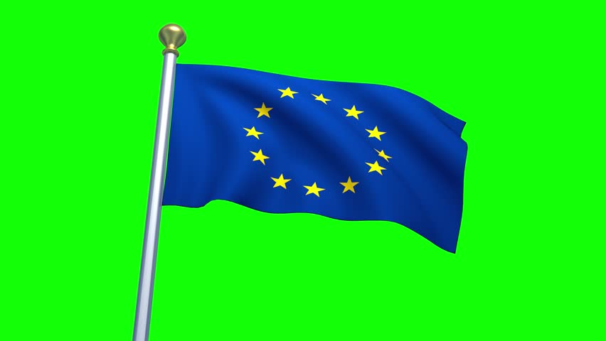 Euro Europe Flag Waving Eurozone EU European Union 4k Stock Footage ...