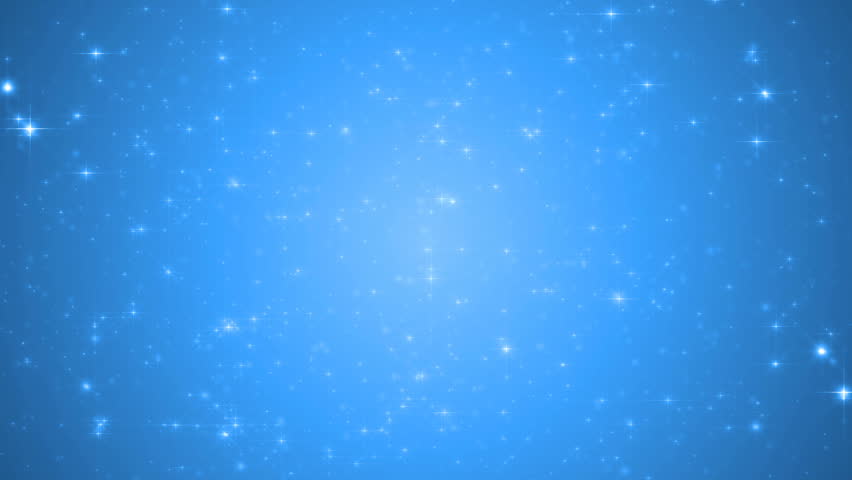 Sparkly White Light Particles Moving Across A Blue Gradient Background ...