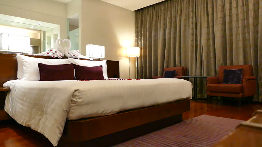 Luxury Hotel Bedroom luxury hotel room interior. 4k track shot of a luxury hotel room Luxury Hotel Bedroom luxury hotel room interior. 4k track shot of a luxury hotel room