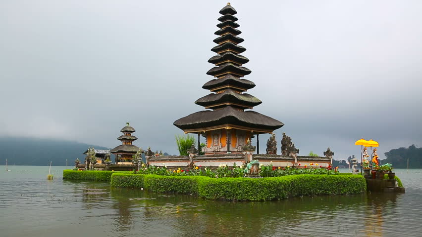 Pura Ulun Danu Bratan Temple Stock Footage Video 100