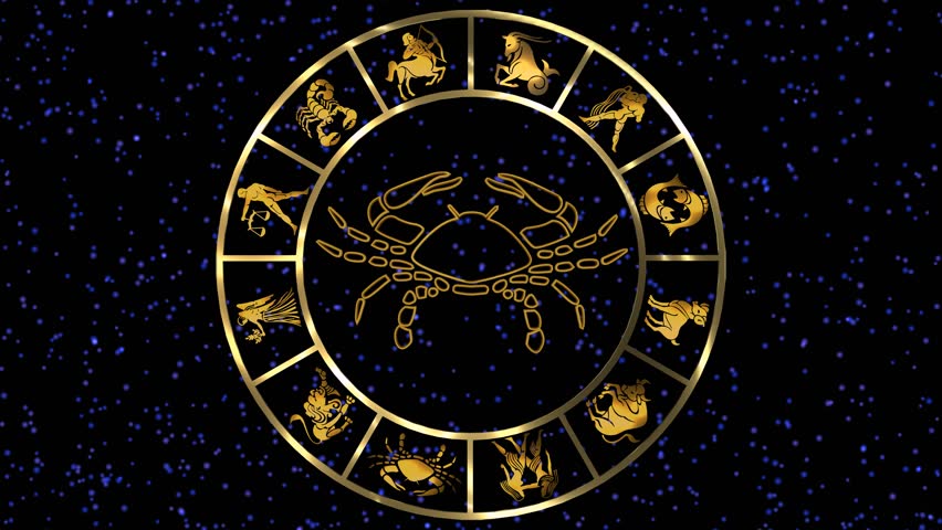 Astrological Zodiac Symbols Background - Seamless Looping Stock Footage ...