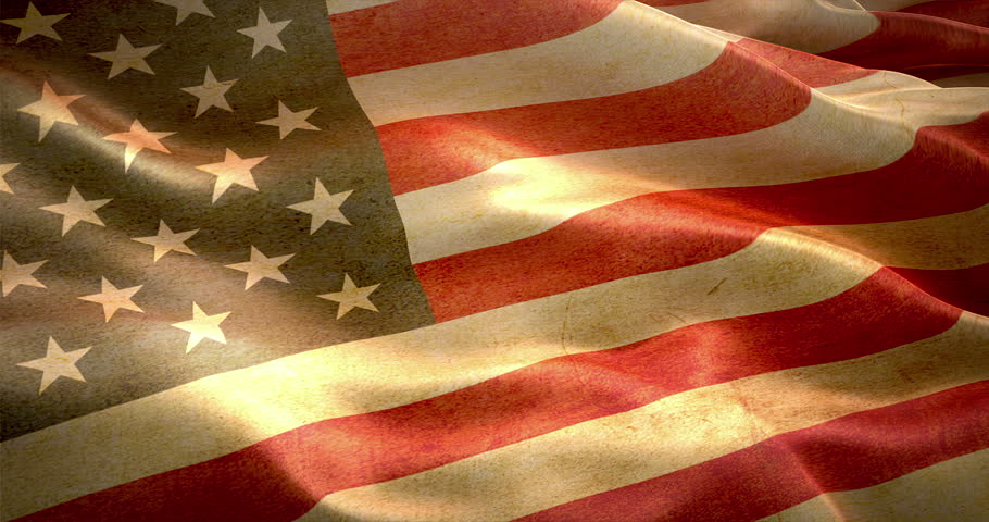 Vintage American Flag Abstract Background Stock Footage Video 3675368