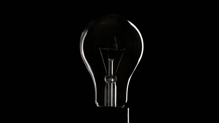 Light Bulb Over Black Background Stock Footage Video 100 Royalty Free