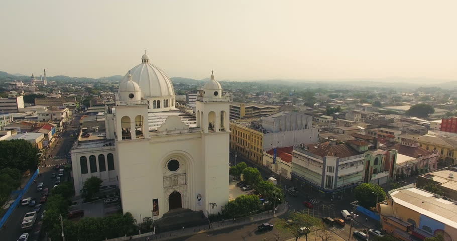 An Aerial View Of The East Side Of San Salvador, El Salvador. Stock ...