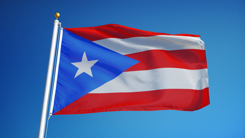 Seamless Looping High Definition Video Of The Puerto Rican Flag Waving ...