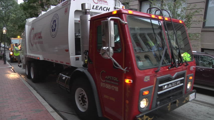 Garbage Truck Stock Footage Video | Shutterstock