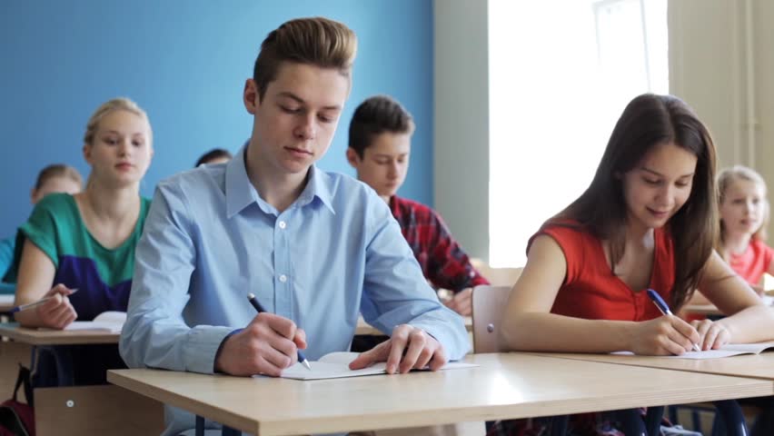 Friends Chatting In The Canteen Over Coffee In College Stock Footage ...