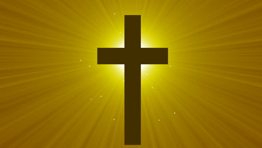 Light Cross Of Christ, Ray Beams Background Stock Footage Video 8946985 ...