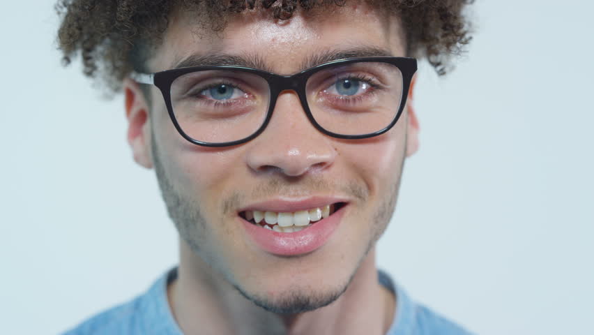 Portrait Faces Stop Motion Of Real People Mixed Race Coloured ...