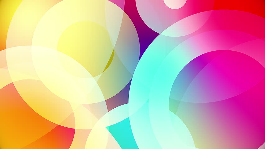 Colorful Circles Video Background Glassy Stock Footage Video (100% ...