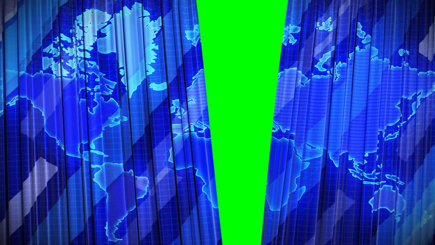 Blue Curtains With World Map Stock Footage Video 100 Royalty
