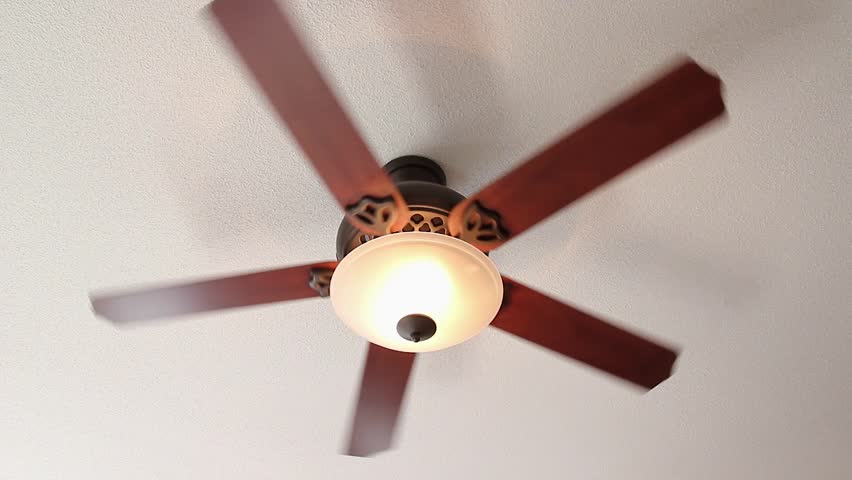 A Ceiling Fan Slowly Spins On Low Setting Stock Footage Video A Ceiling Fan Spins On High Setting With Light Hd Stock Footage Clip