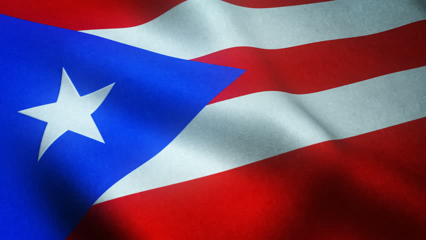 Puerto Rico Flag Close Up Realistic Animation Seamless Loop - 10 ...