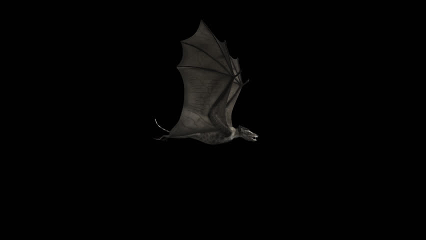 Bat Flock - Side Flying Transition - 22 - VI - LR - Alpha Channel ...