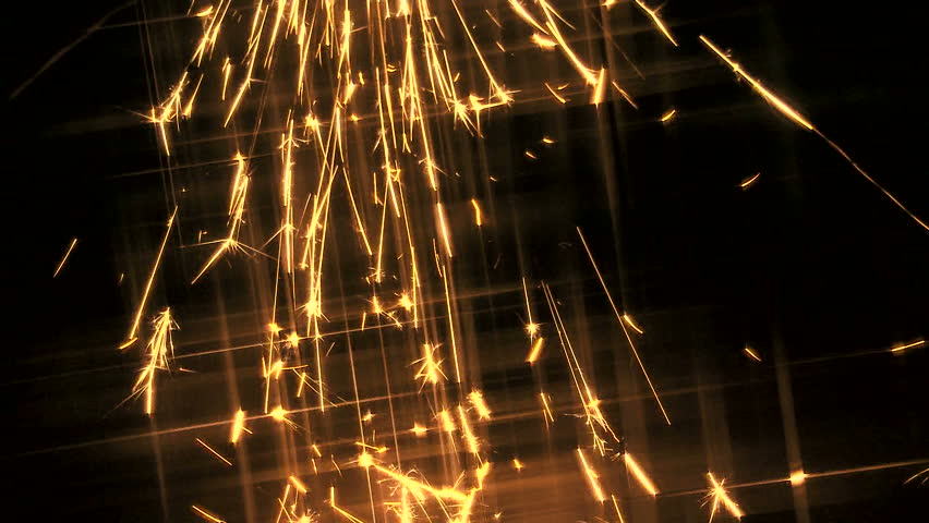 Stock video of gold sparks with star flares rain | 2027578 | Shutterstock