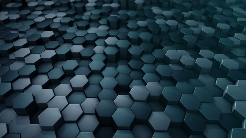 Blue Gray Color glowing hexagonal tiles. abstract moving background of glowing Blue Gray Color glowing hexagonal tiles. abstract moving background of glowing
