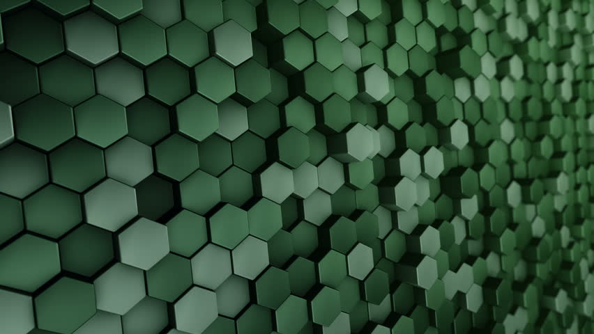 Yellow And Green Gradient Hexagons Pattern Modern 3d Render Smooth