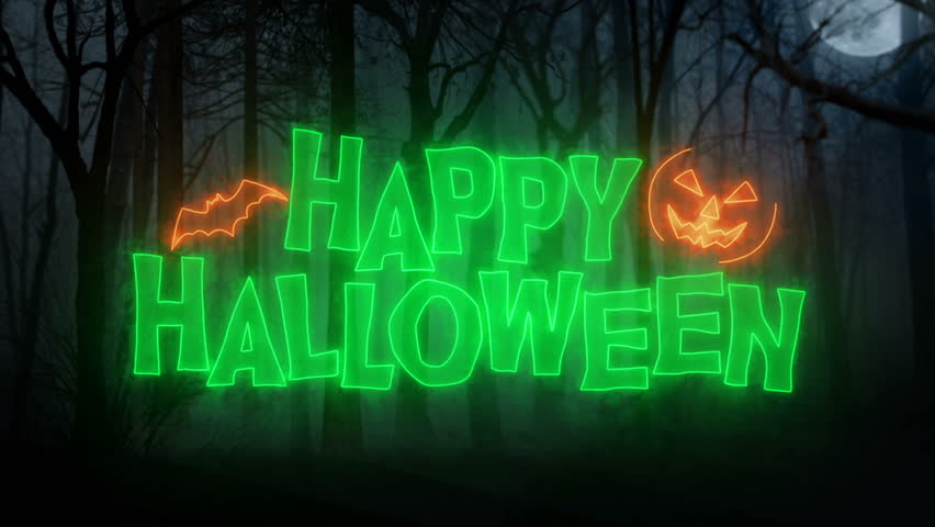 happy halloween loop animation dark forest background hd stock video clip - Halloween Background Video happy halloween loop animation dark forest background hd stock video clip - Halloween Background Video