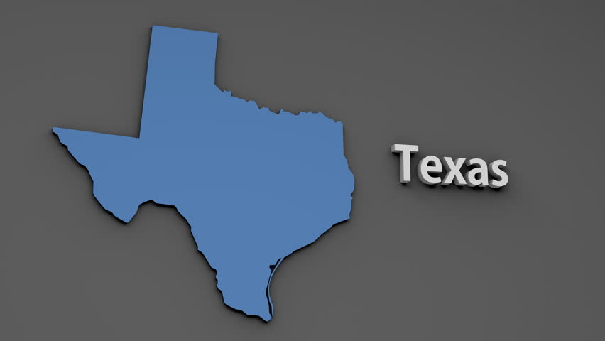 Texas Red State Map TX Word Name 3d Animation Stock Footage Video ...