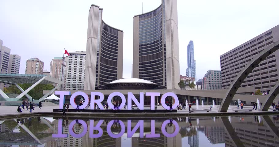 Toronto, Ontario, Canada October 2016 Iconic Toronto Sign At City Hall ...