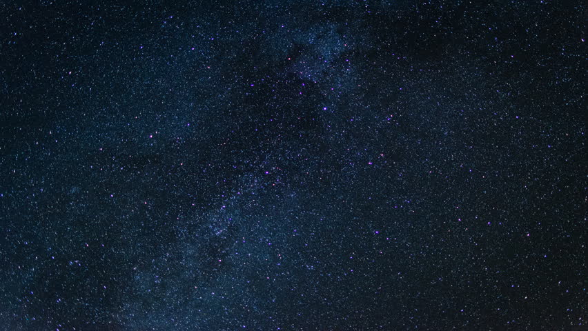 Milky Way Close Up Moving Across The Night Sky, Stars 4K Time Lapse ...