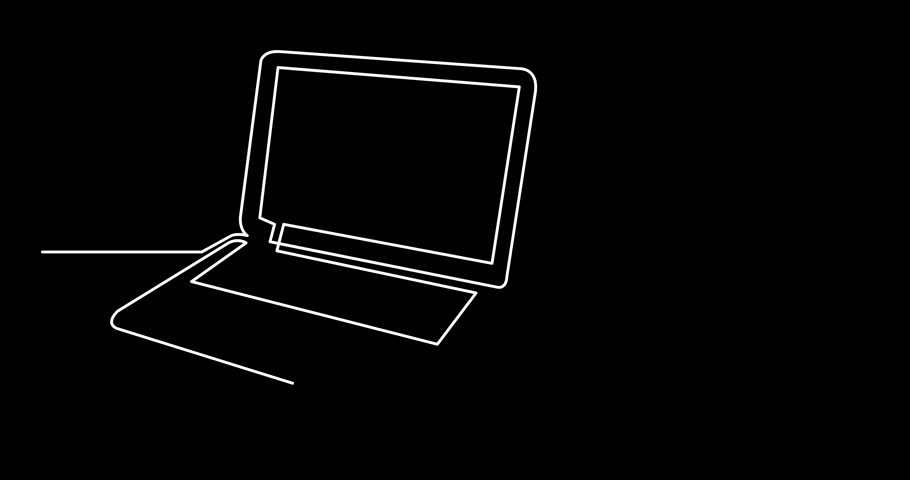 Animation of Continuous Line Drawing Stock Footage Video (100% Royalty