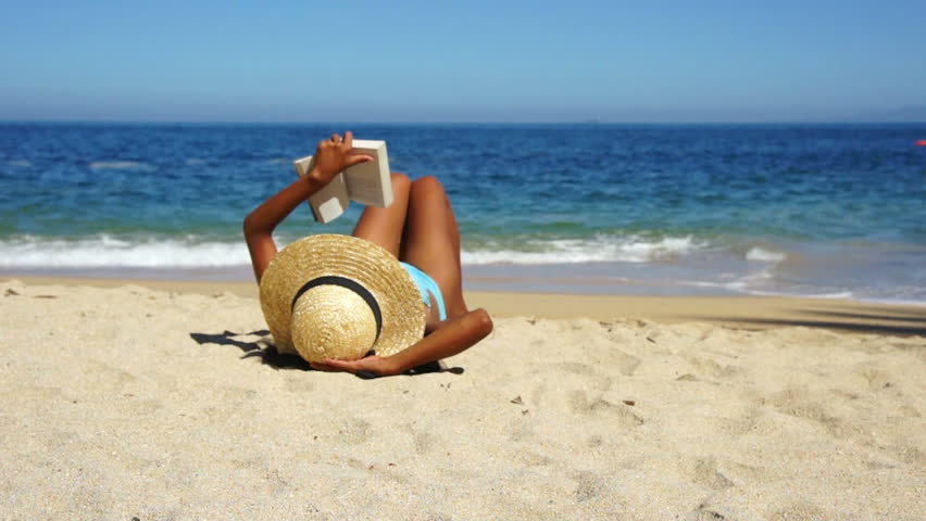 Image result for women academic reading book beach