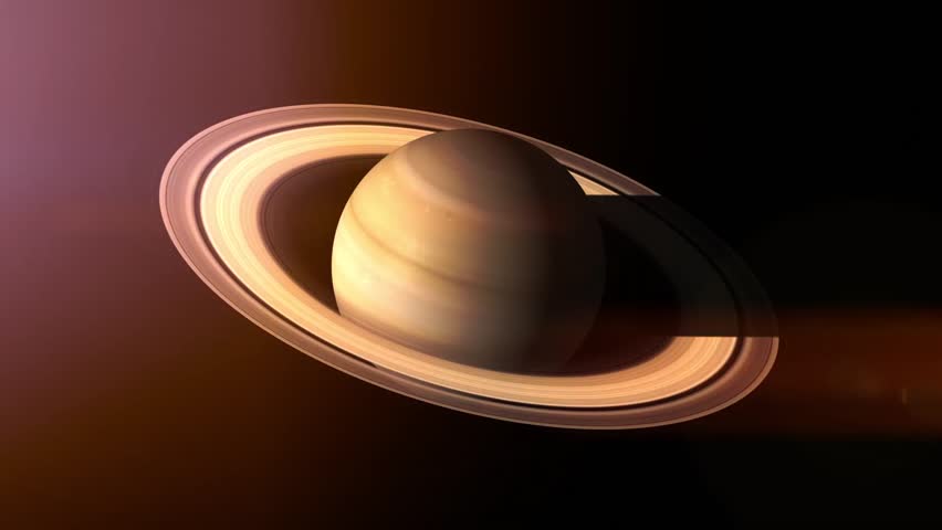 Rotation Of The Planet Saturn HD.Realistic Imaging Of Saturn Planet ...