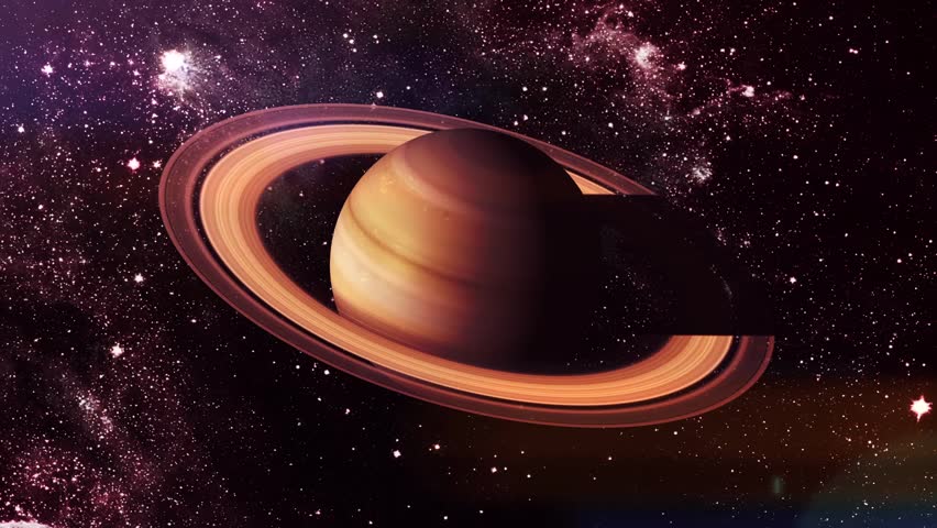 Rotation Of The Planet Saturn Hdrealistic Imaging Of Saturn Planet