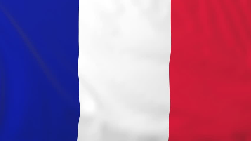 French Flag - 4K Seamless Loop Animation Of Waving Flag Of France Stock ...