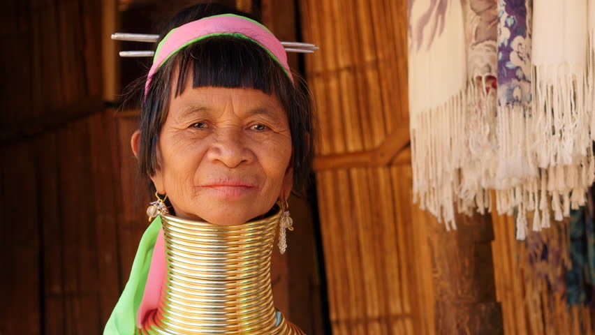 Chiang Rai, Thailand - September 20, 2015:asian Ethnic People. Old 