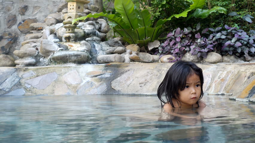 Child Bathing In Open-Air Hot Stock Footage Video 100 Royalty-Free 22215538 -8338