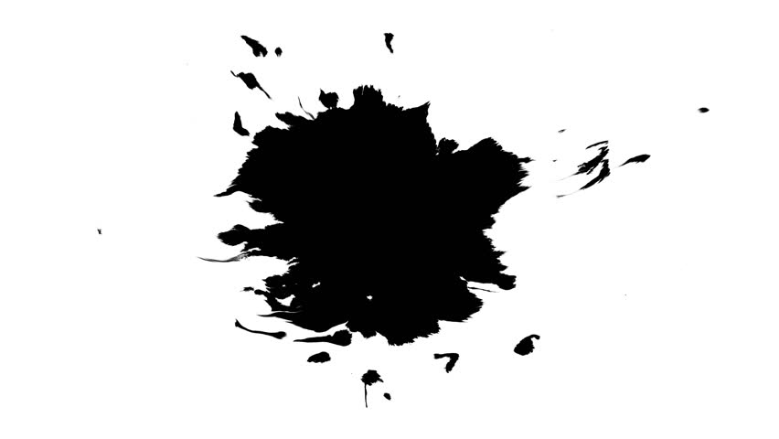 Ink Blots Are Falling And Spread. Sequence. Stock Footage Video 5458391 ...
