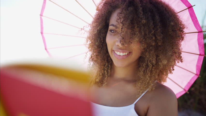 Afro Hair African American Female Stock Footage Video 100