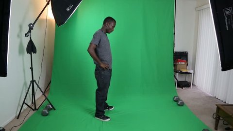 Attractive Black Male Green Screen Mov Stock Footage Video 100