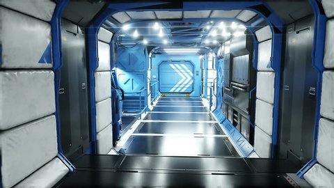 Space Ship Futuristic Interior Sci Stock Footage Video 100