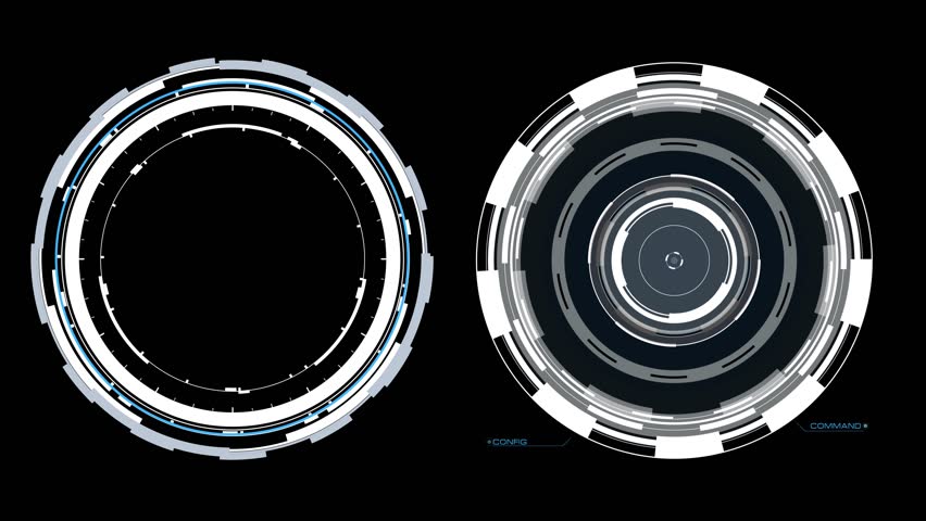 2 Radial HUD Circles Burst UI Elements. HUD Concept. - Sci Fi Spin ...