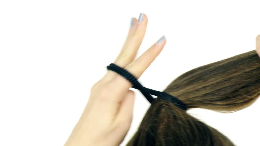 Long Hair Tied Up In Stock Footage Video 100 Royalty Free