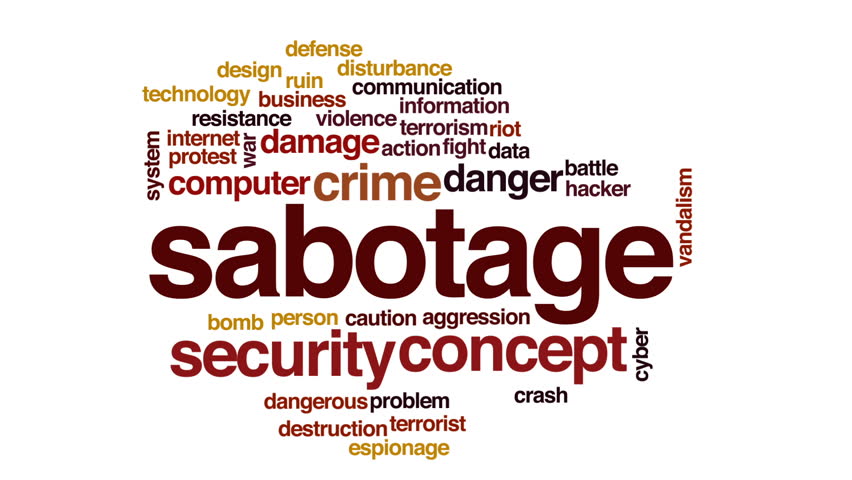 Header of sabotage