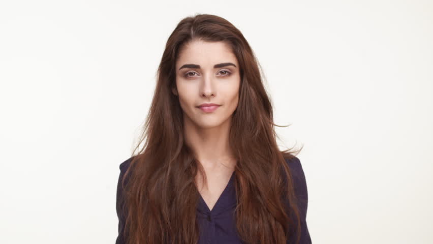 Beautiful Caucasian Female In Dark Stock Footage Video 100