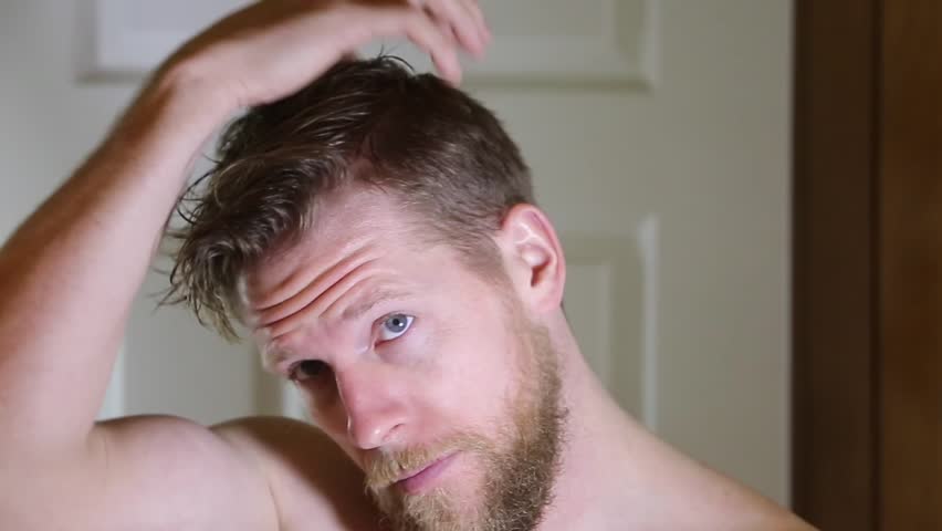 Man With Wet Messy Hair Stock Footage Video 100 Royalty Free